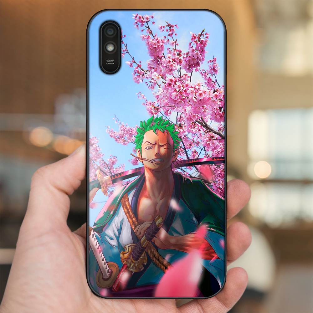 Ốp lưng Xiaomi Redmi 9A viền đen in hình Zoro One Piece