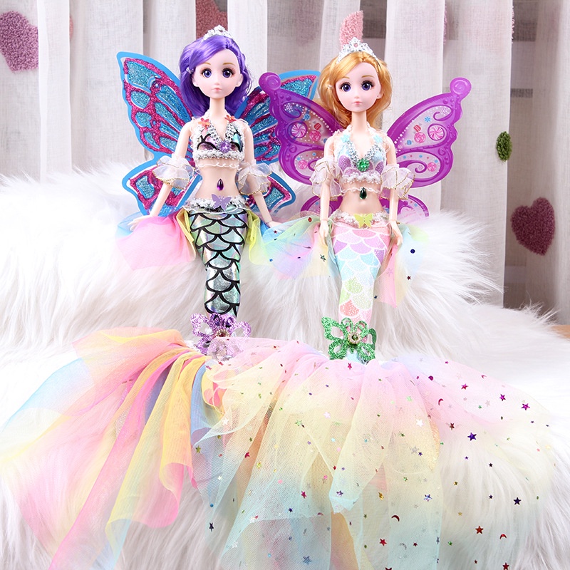 Nàng tiên cá búp bê barbie xinh đẹp kèm phụ kiện váy cao cấp quà tặng sinh nhật cho bé gái E901