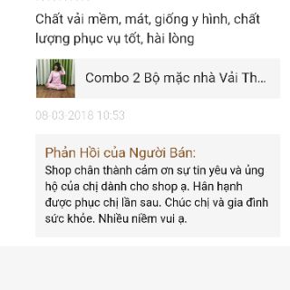 Combo 2 Bộ mặc nhà Vải Thô Hàn Mềm