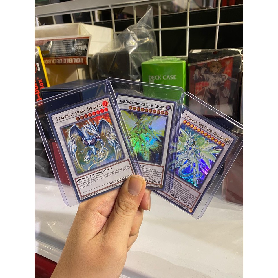 Lá bài thẻ bài Yugioh Combo Stardust Dragon Manga tiến hóa 3 cấp - Ultra Rare - Tặng bọc bài nhựa bảo quản