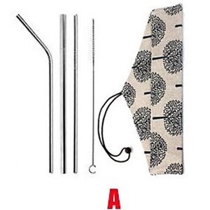 Bộ ống hút Inox sinh tố, trà sữa, cà phê, có túi vải đi kèm vô cùng sang trọng, lịch thiệp