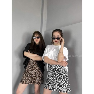 Chân váy chữ a da báo nữ/ leopard skirt