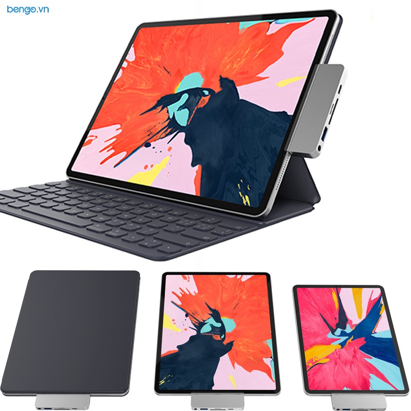 Hub 6 in 1 Hyperdrive USB-C cho iPad Pro 2018 và thiết bị dùng cổng USB-C - HD319A