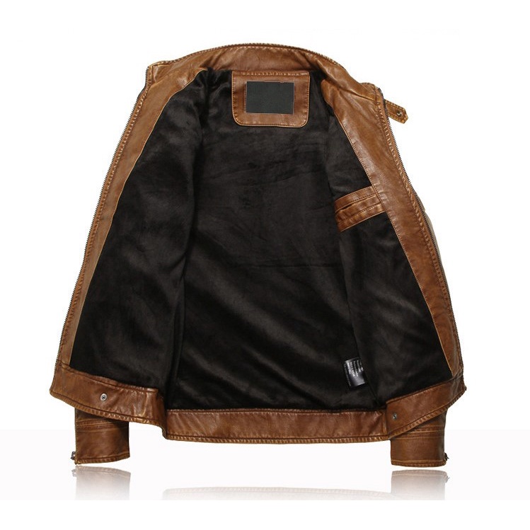 Áo khoác da nam cao cấp lót nhung siêu ấm thời trang 0040 nhiều màu