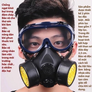 Mặt nạ phòng chống khói, khí độc.