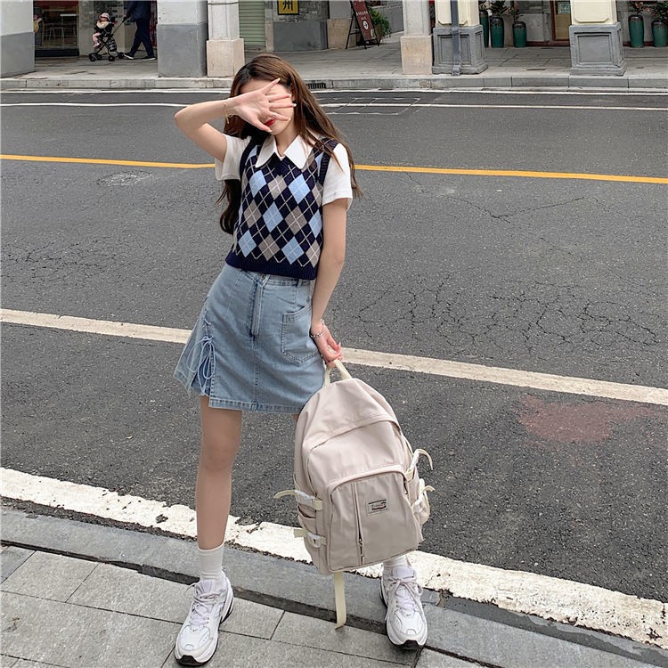 Áo Gile Len Dáng Croptop Họa Tiết Quả Trám - Titto Closet | BigBuy360 - bigbuy360.vn