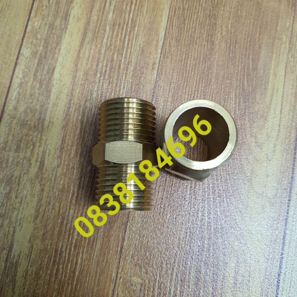 Ren trong ren ngoài (Brass Adaptor female to male) - Bằng đồng. Ren, răng trong răng ngoài, ren ngoài 21mm, 27mm Lơ