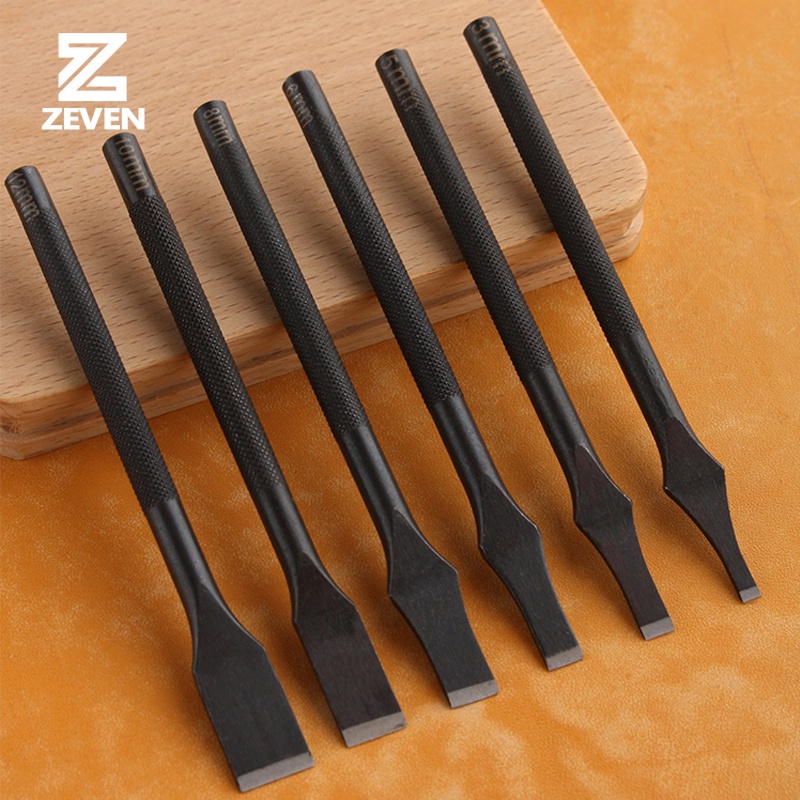 3 / 5 / 6 / 8 / 10 / 12mm Leathercraft Tool Slot Punches Flat Tip Straight Punch Hollow Cutter DIY L