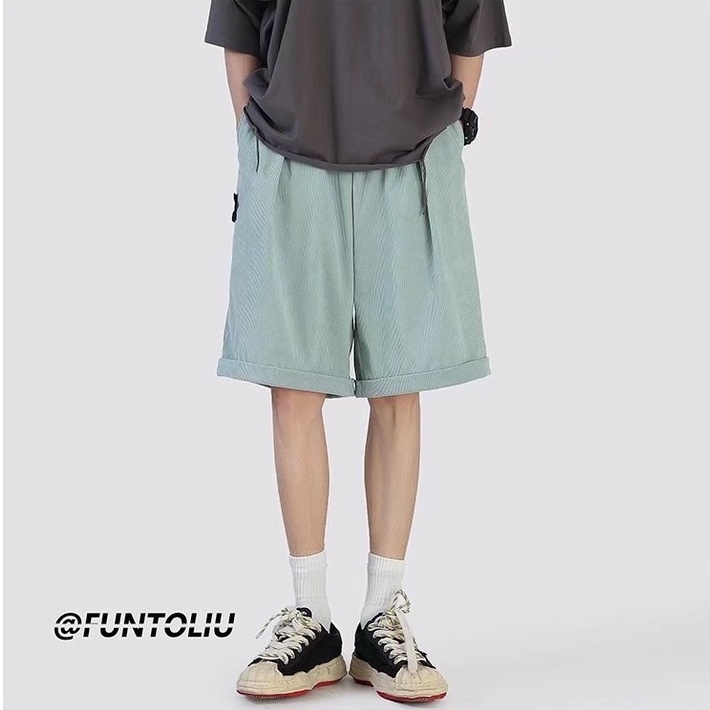 Quần Short Thể Thao Dây Rút Thêu Nhãn Thời Trang Hàn Quốc Cho Nam