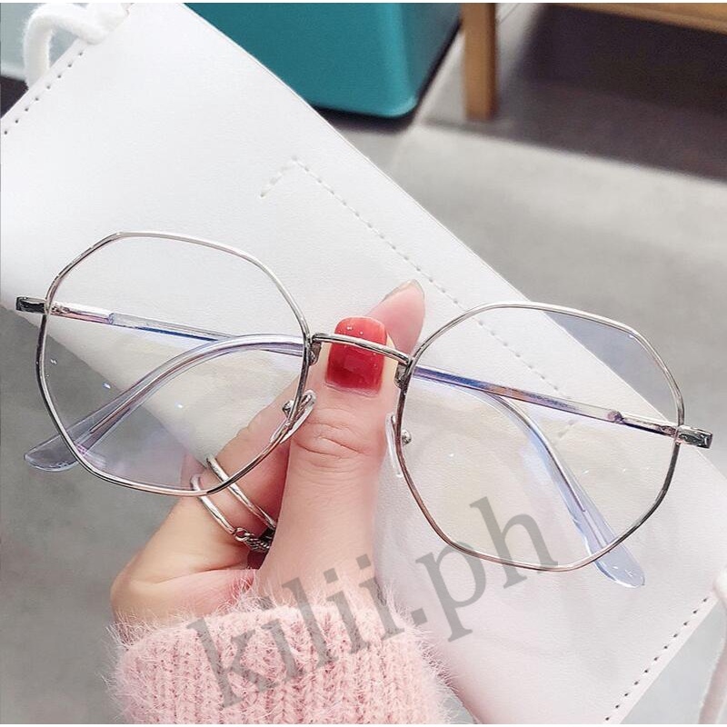 Kilii Kính Mát Gọng Hình Đa Giác Màu Xanh Dương Thời Trang Unisex