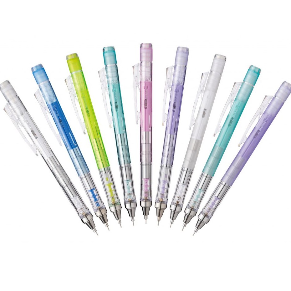 Bút chì cơ khí lắc đẩy ngòi TOMBOW Mono Graph cao cấp Nhật Bản *CLEAR COLOR* THEARTSHOP