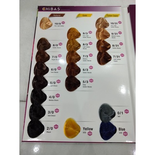 Bảng màu nhuộm tóc CHIBAS