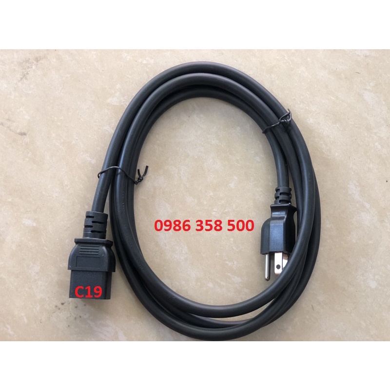 Dây nguồn 3 chân C19 lõi 3Gx2.08mm2 dài 3M chính hãng NEWLINK cao cấp, bảo Hành 18 Tháng