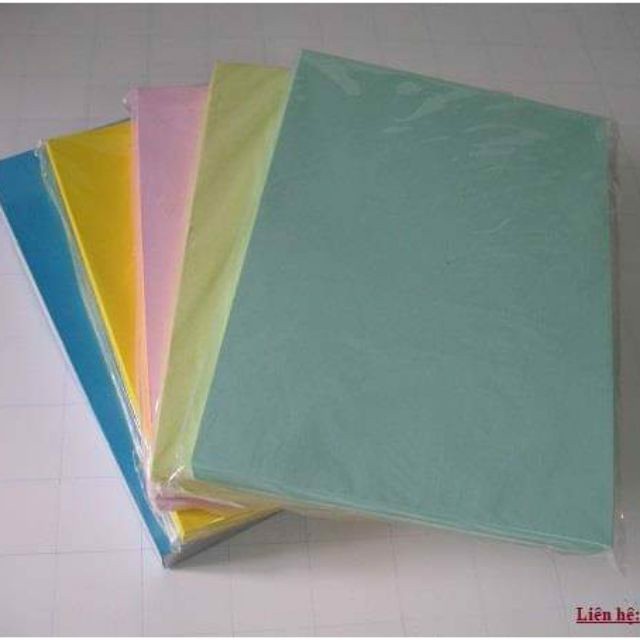 50 Bìa màu a4 làm thiệp, scapbook (Chọn màu ib shop)