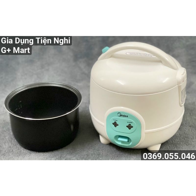 Nồi Cơm Điện Mini Cao Cấp Lòng Dày MIDEA MR-CM06SB 400W 0,6L Bảo hành 12 tháng - Giadungtiennghigmart