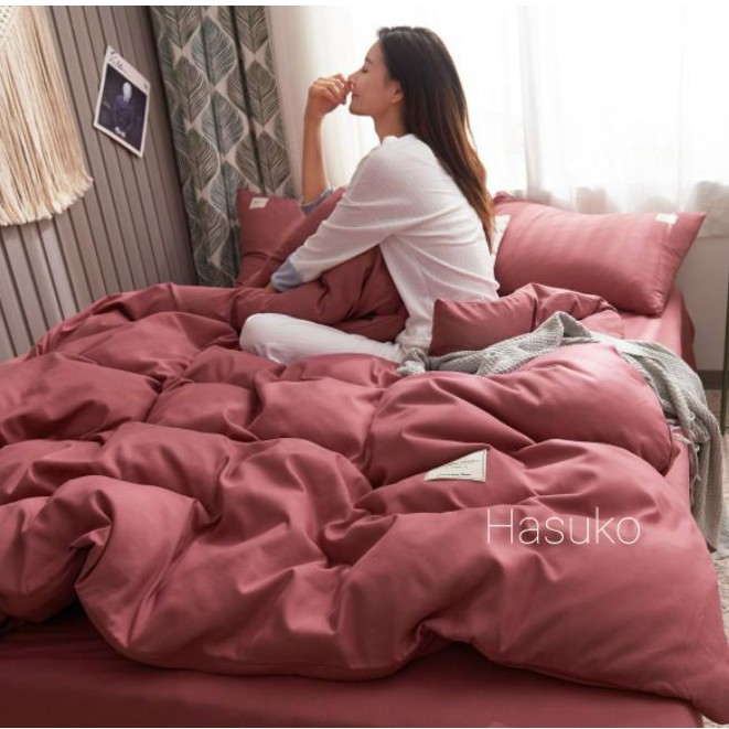 Bộ chăn ga gối cotton đũi tici nhập khẩu fun màu mới nhất