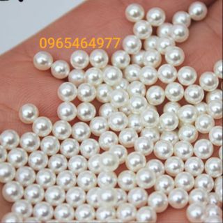 50gram hạt trai nhựa không lỗ đính áo quần,dùng với máy đóng hạt cầm tay, cỡ 8mm