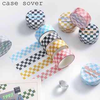 Cuộn WashiTape chủ đề Checkerboard trang trí Planner, Bullet Journal - Case Sover
