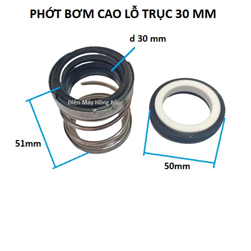 Phớt bơm nước lò xo cao trục 30mm