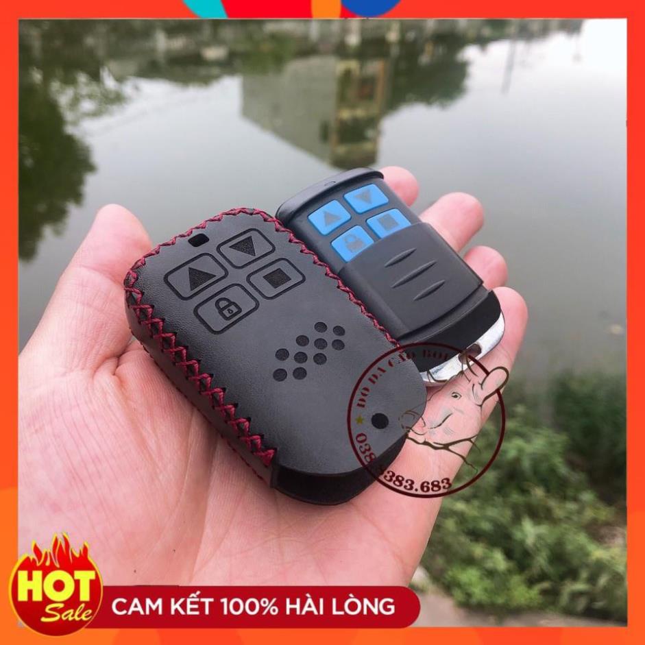 Bao Da Chìa Khóa Bảo Vệ Cửa Cuốn, Khắc Tên Và Số Điện Thoại Chủ Nhân, Da Bò Rất Nhiều Màu Sắc