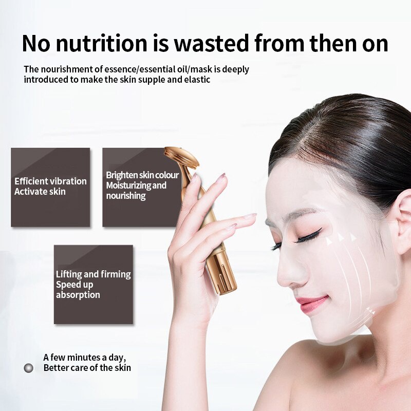 Cây Lăn Mát Xa Mặt Chạy Điện Chế Độ Rung Giúp Da Săn Chắc Nâng Cơ Mặt Và Chống Nếp Nhăn