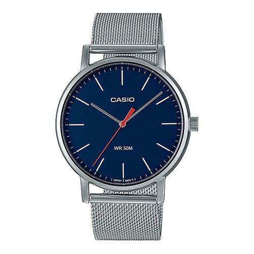 Đồng hồ nam Casio MTP-E171M-2E dây thép không gỉ, chống nước 50m, hàng chính hãng