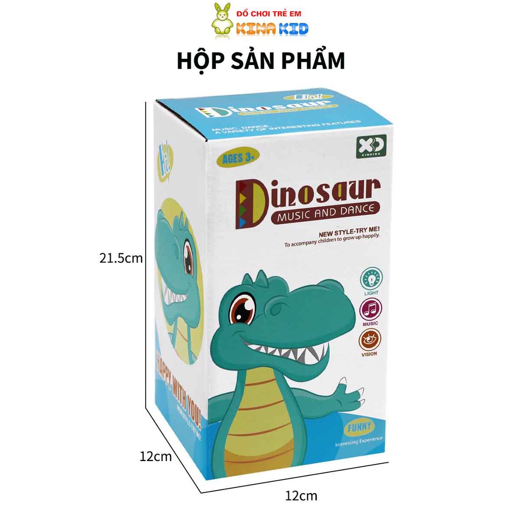 Đồ Chơi Khủng Long Dinosaur Nhảy Múa, Có Đèn Và Nhạc Vui Nhộn Cho Bé