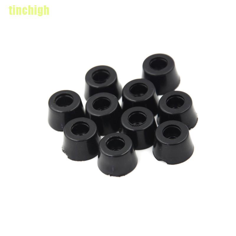 Set 10 chân cao su tròn màu đen kích thước 17x10mm