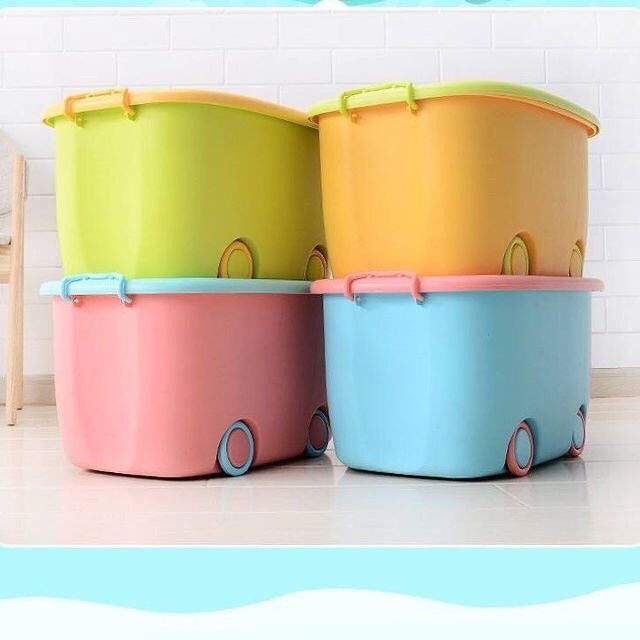 Combo 2 Thùng đựng đồ chơi có bánh xe loại to cho bé yêu
