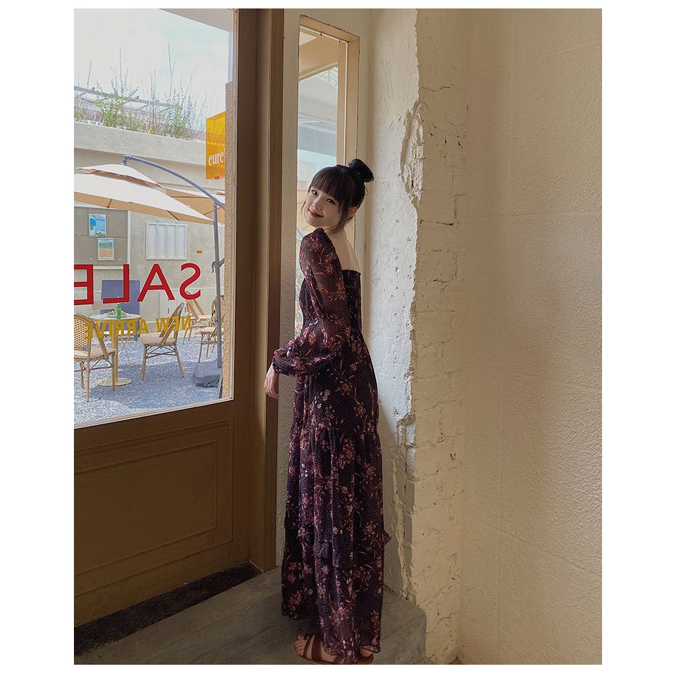 VÁY HÈ voan nữ phối hoa chấm bi dáng dài | BigBuy360 - bigbuy360.vn