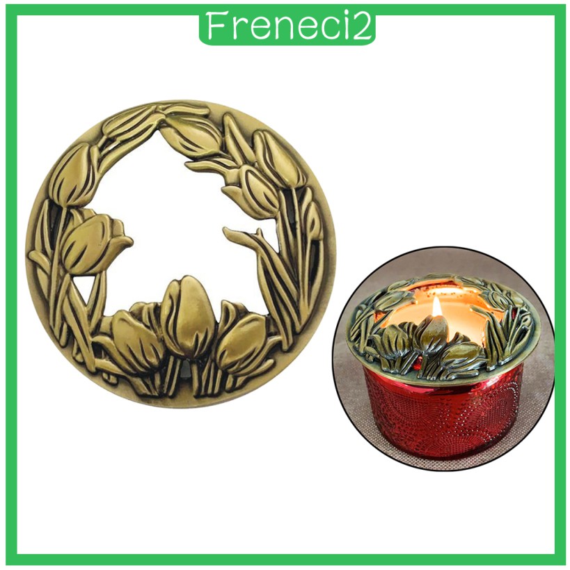 Set 2 Vỏ Bọc Đế Đèn Cầy Bằng Kim Loại Cách Nhiệt