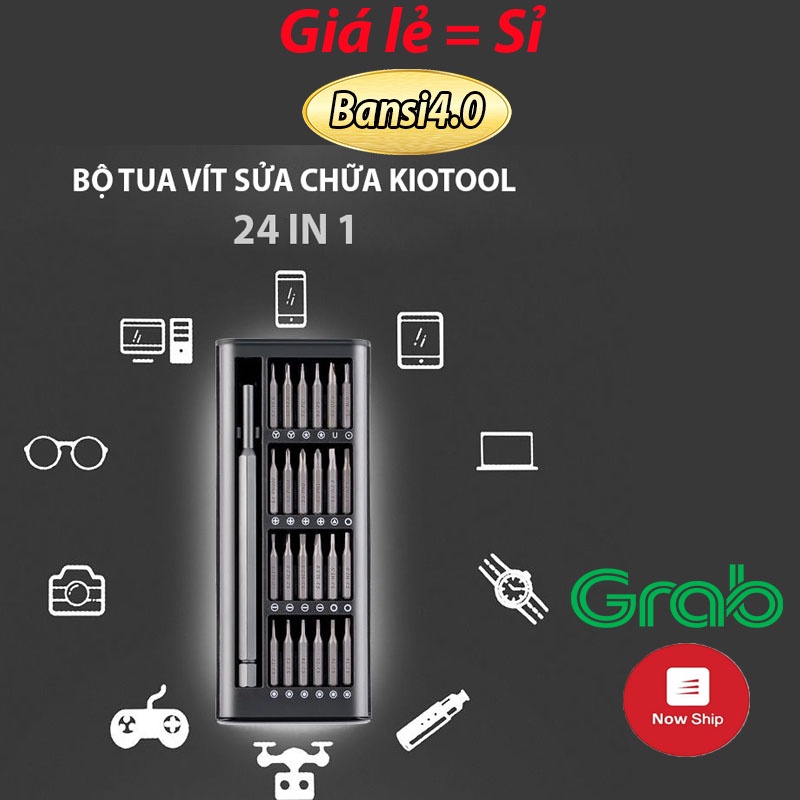 Bộ Tua Vít Nam Châm 24 Chi Tiết Dùng Sửa Chữa Điện Thoại Đa Năng GD115.