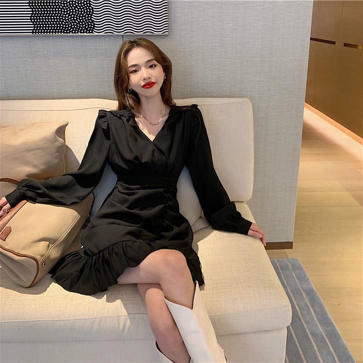 Đầm COZOKC tay dài thời trang Hàn Quốc