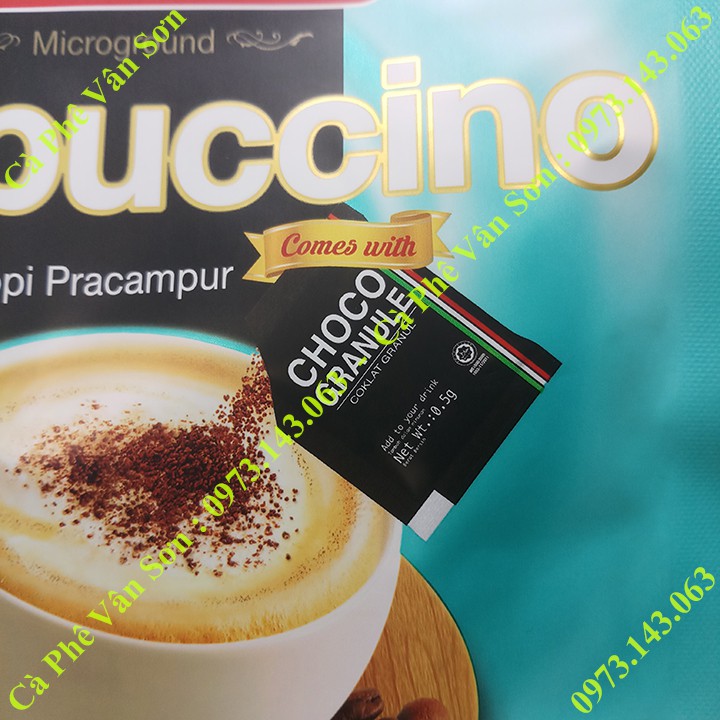 01 gói nhỏ Cà phê Cappuccino Aik Cheong 25g kèm gói Caocao nhỏ 0.5g