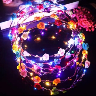 Vòng hoa 7 màu kèm đèn phát sáng