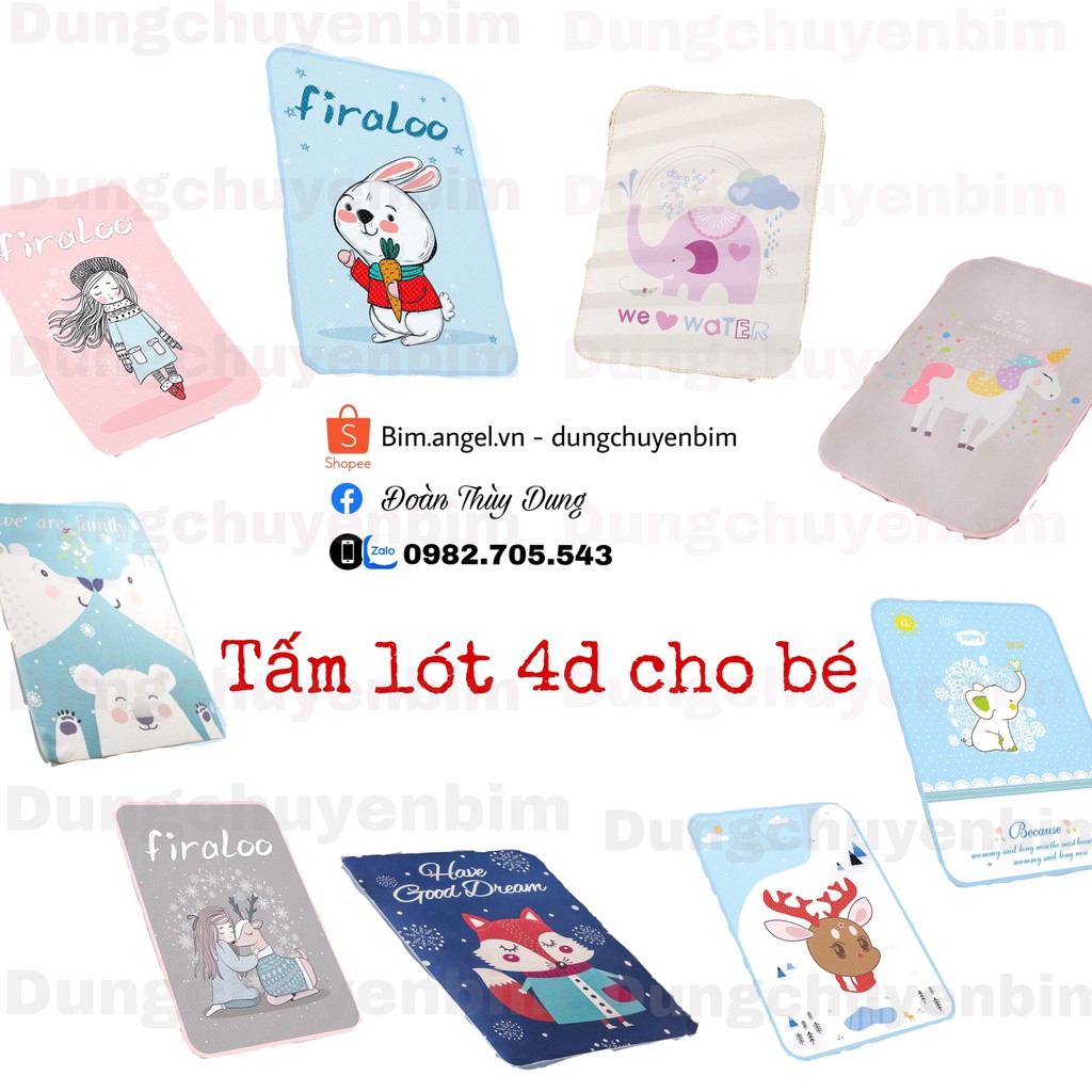 MIẾNG LÓT CHỐNG THẤM 4D CHO BÉ (Kích thước 45*70cm)