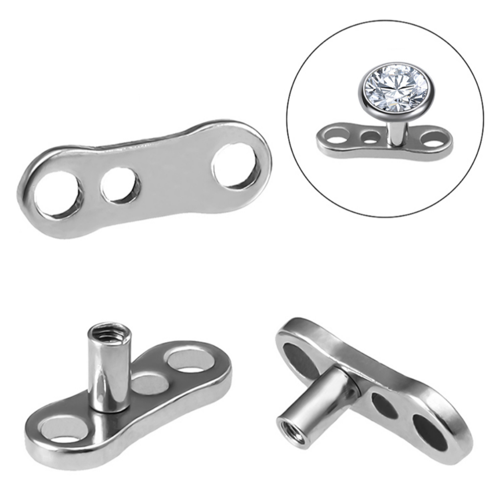Set phụ kiện cấy da bằng thép không gỉ 316l đính đá pha lê