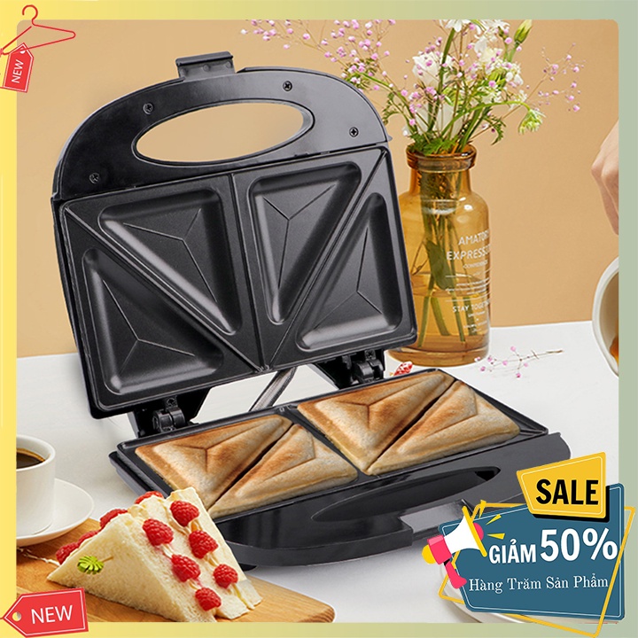 Máy kẹp sandwich HAEGER, nướng bánh mỳ tam giác Chính hãng