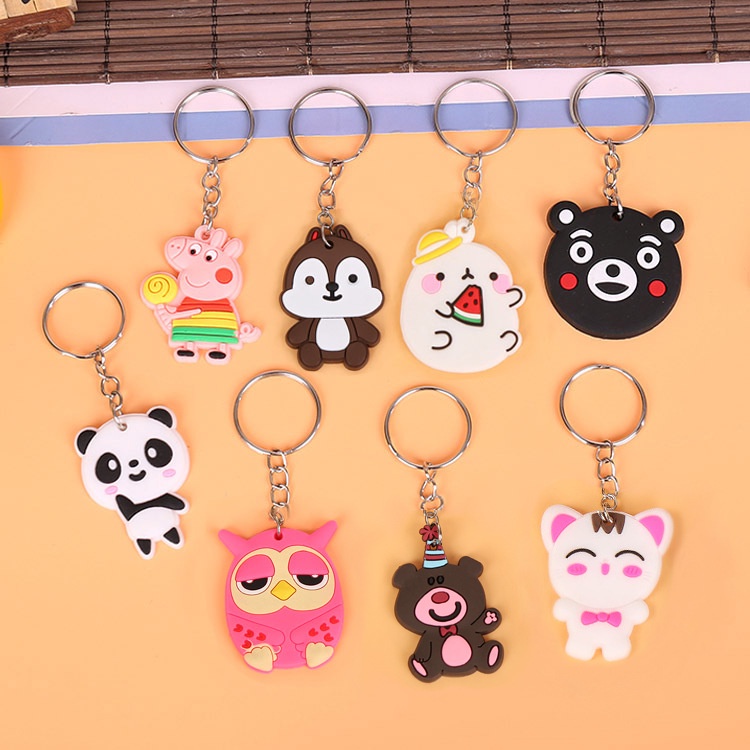 Combo 100 móc khóa silicon dẻo hoạt hình 🍀 Clovershop68 🍀