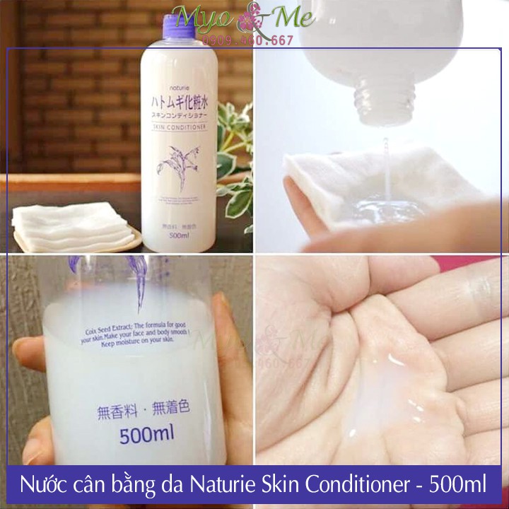 (Mẫu mới 2021) Lotion dưỡng ẩm Naturie Skin Conditioner chiết xuất từ hạt ý dĩ - 500ml