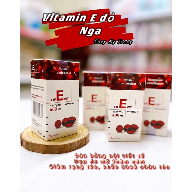 Vitamin E Đỏ nga đẹp da, cân bằng nội tiết tố