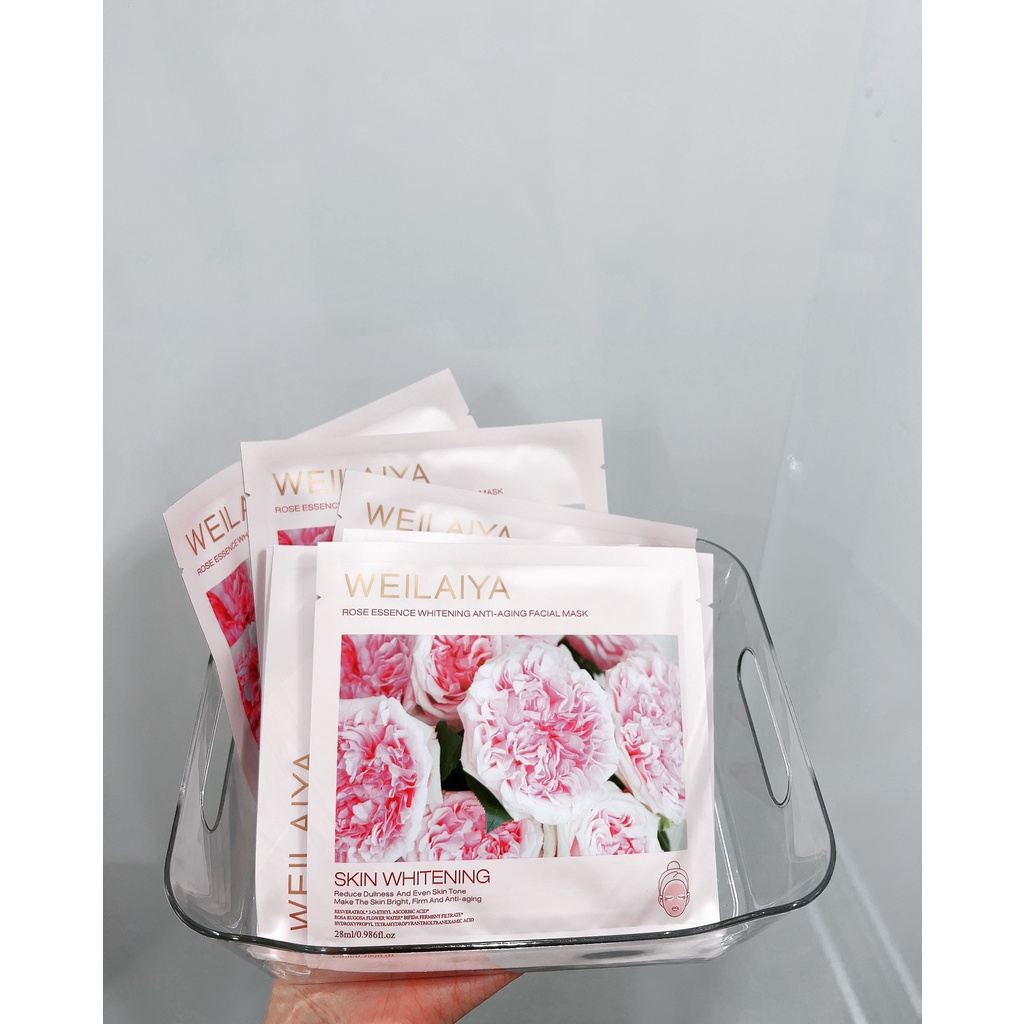 Mặt nạ Weilaiya trắng da hồng vạn cánh Weilaiya và mặt nạ tái sinh cỏ vạn năm Weilaiya - Út store