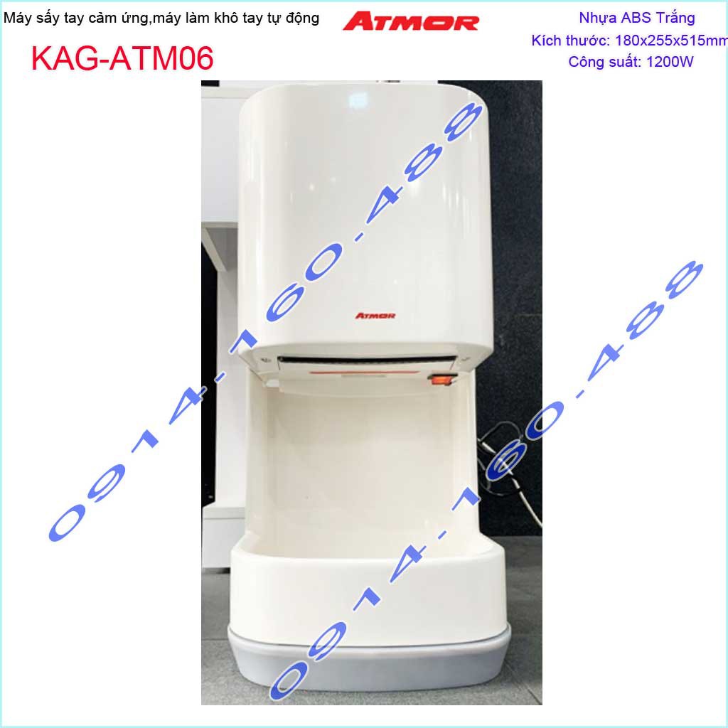 Máy sấy tay cảm ứng Atmor KAG-ATM06, máy sấy tay tự động có khay khô nhanh sử dụng tốt siêu bền