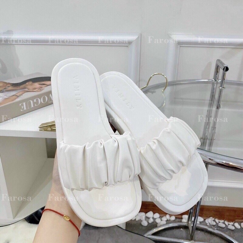 Dép lê nữ bệt quai ngang nhún nhúm dúm nhăn bèo,đế nhẹ chống trơn trượt,êm chân.Đức Nội Shop