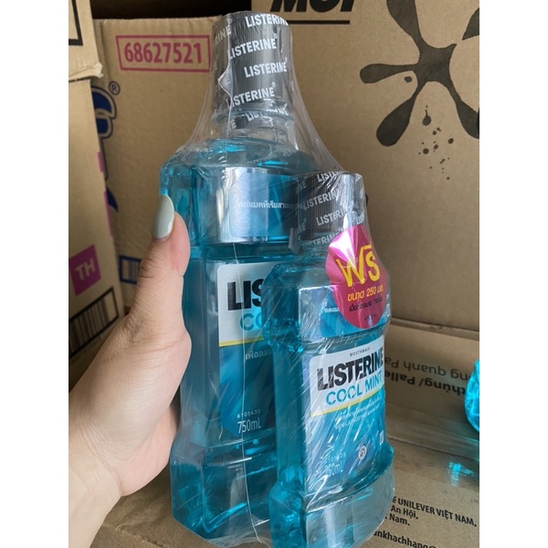 nước súc miệng LISTERINE 750ml và chai 250ml