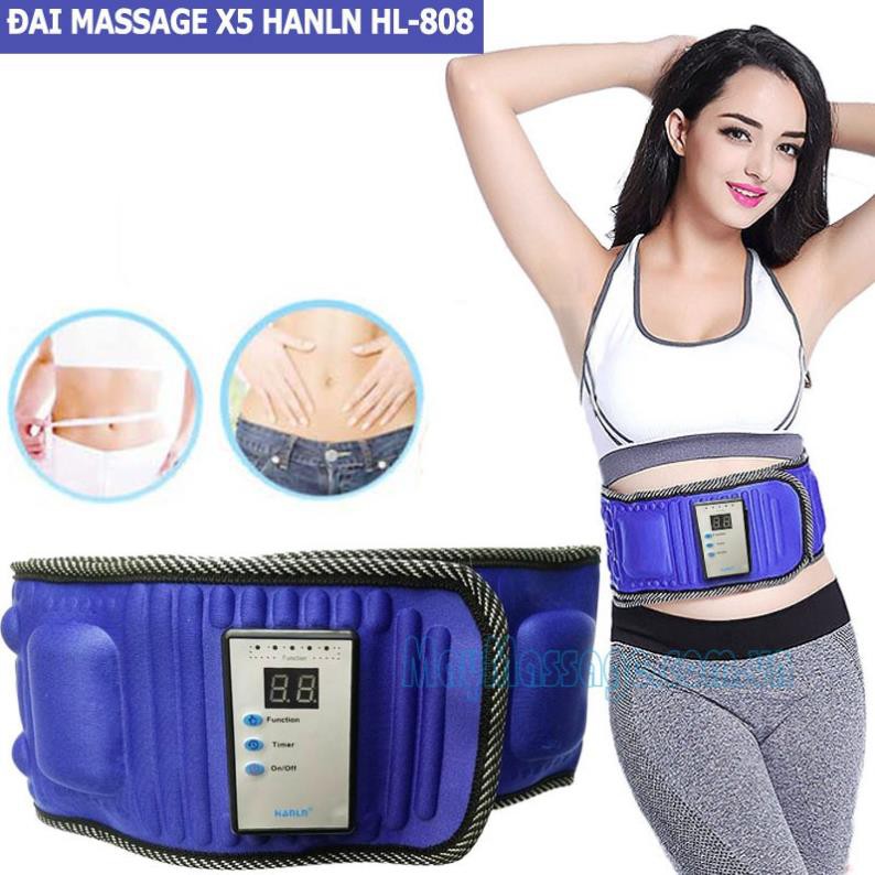 Máy Massage Bụng, Đai Massage Rung Giảm Mỡ Bụng, Thon Eo Bonyon X5 ( Xanh)