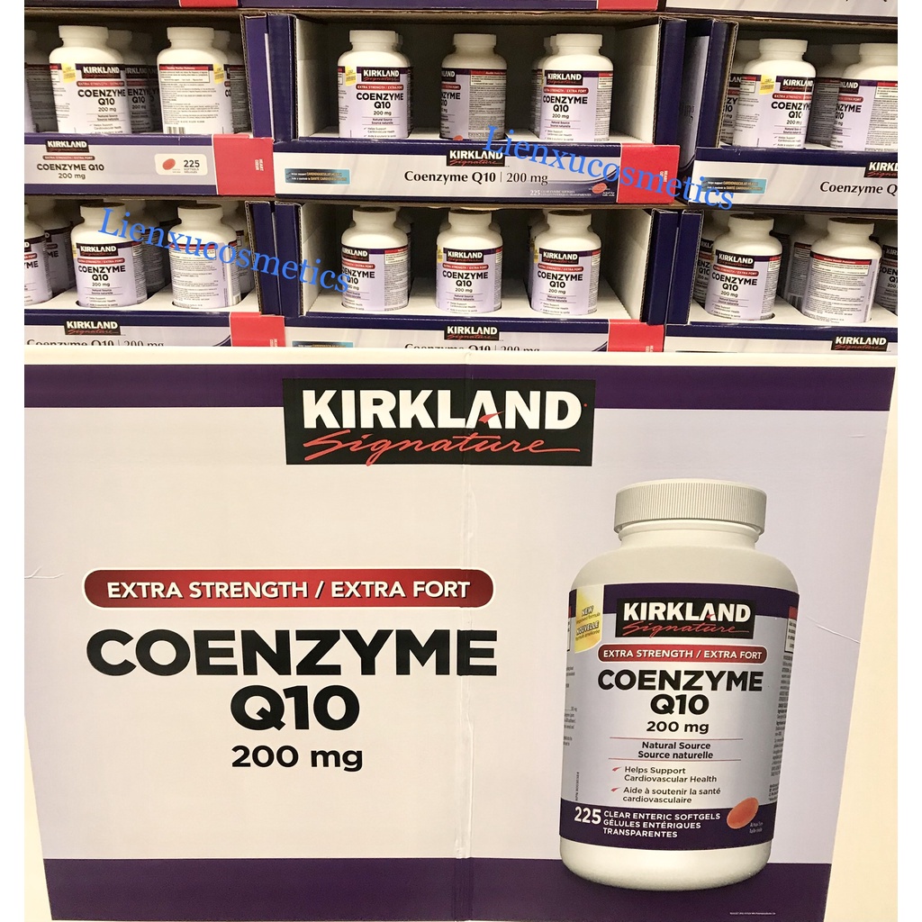 Hỗ trợ tốt cho tim mạch và não bộ Coenzyme Q10 200mg Kirkland Signature 225 viên mềm