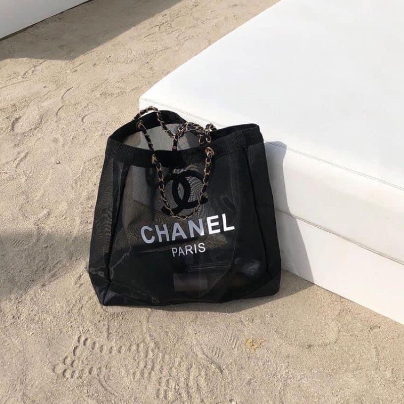 Túi lưới Chanel vip gift ( Hàng thật tự chụp 100%)