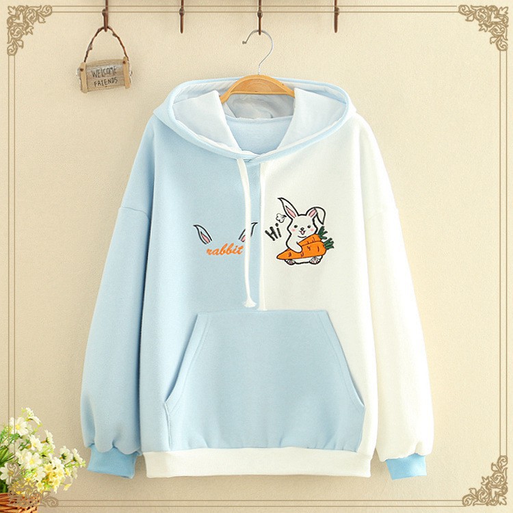 ÁO KHOÁC HOODIE NỮ UNISEX MẪU THỎ ĂN CÀ RỐT MẪU MỚI 2020