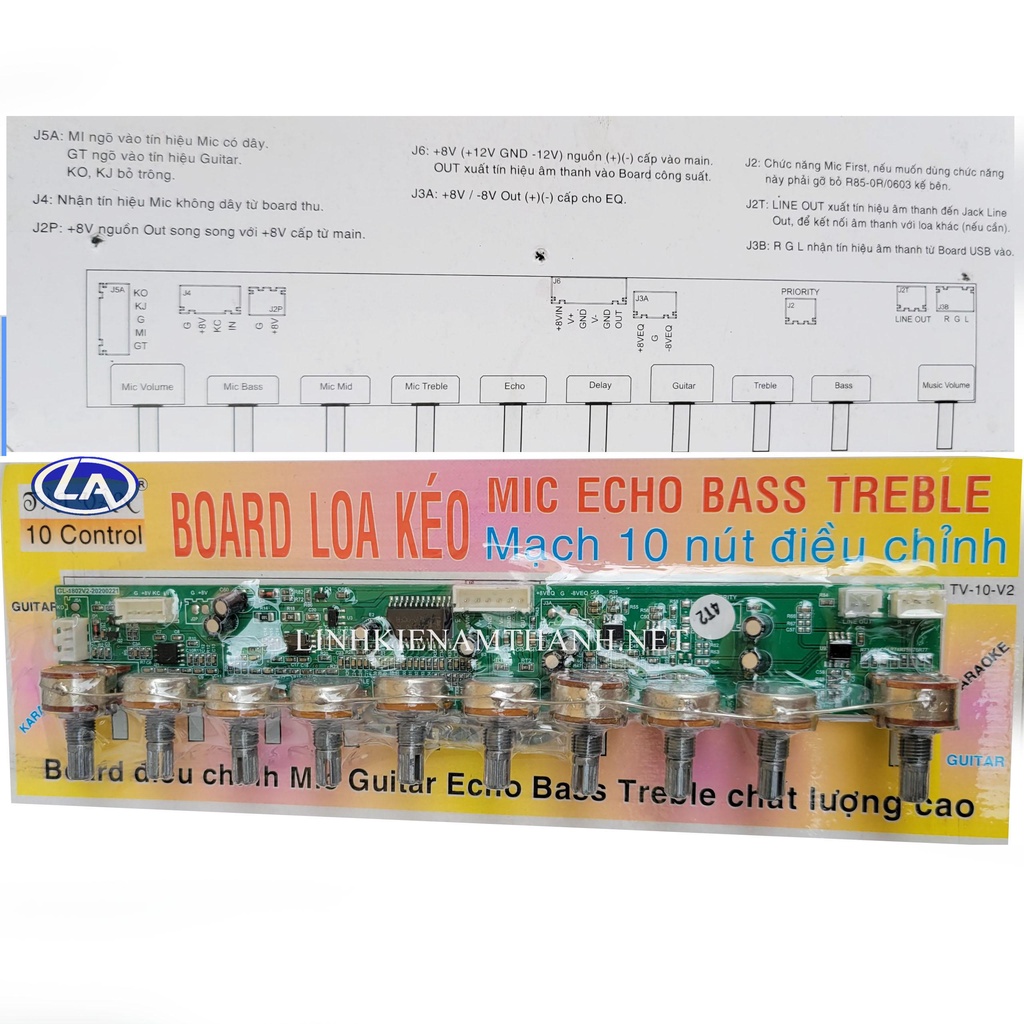 Mạch Pre Loa Kéo Mạch Sửa Loa Kéo Music 2 Kênh